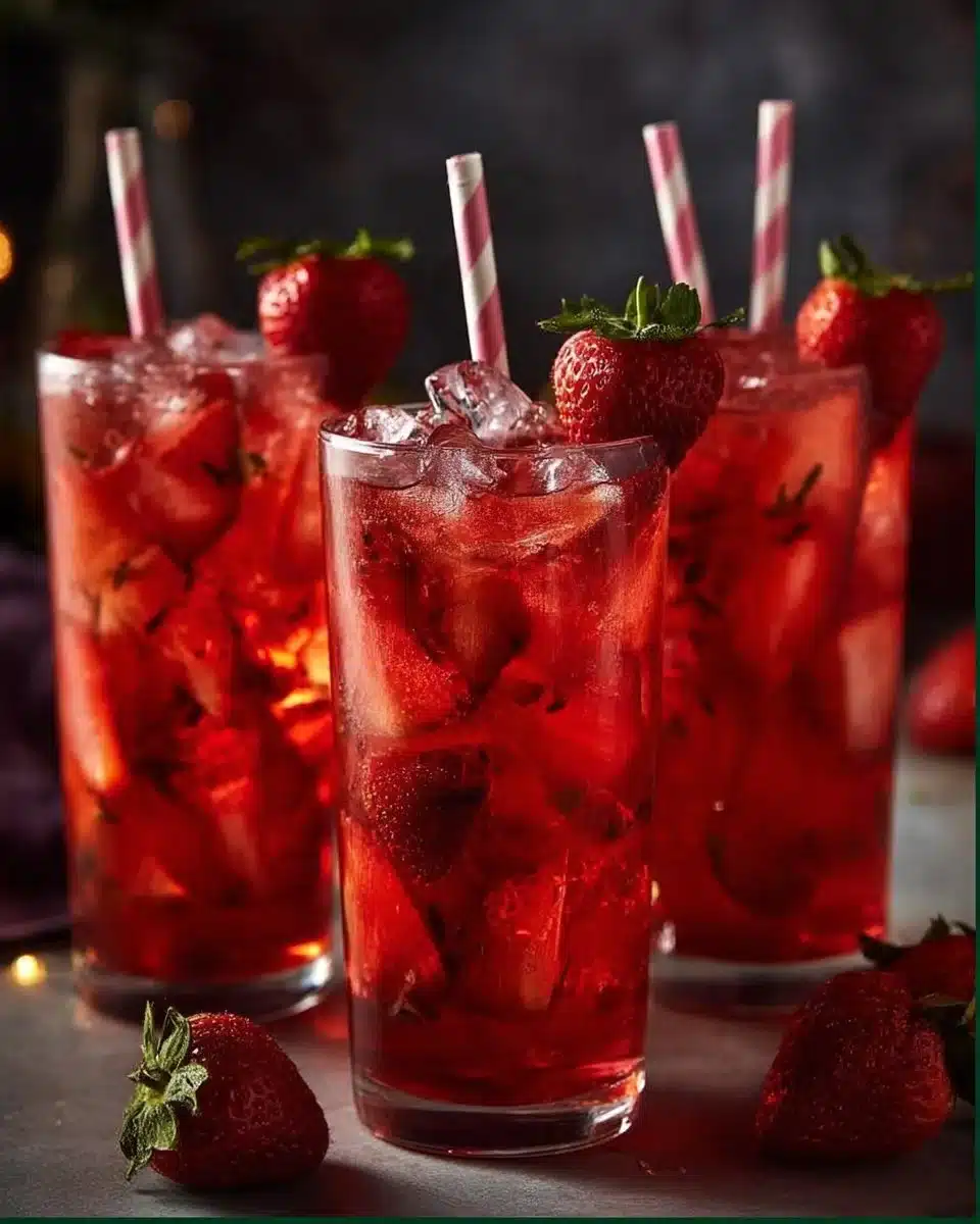 Vanilla Strawberry Iced Tea