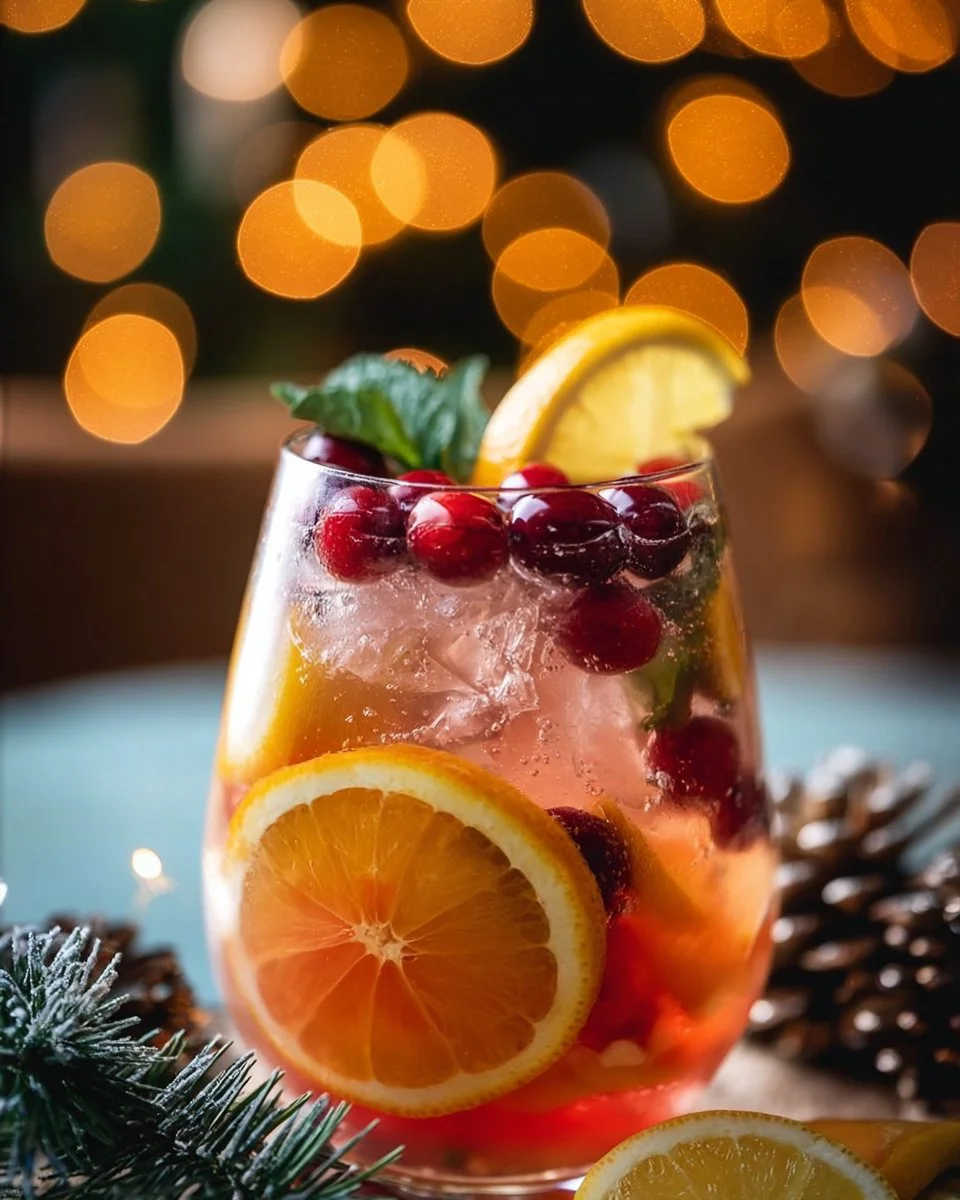 Cozy Winter Citrus Punch mocktail for holiday gatherings