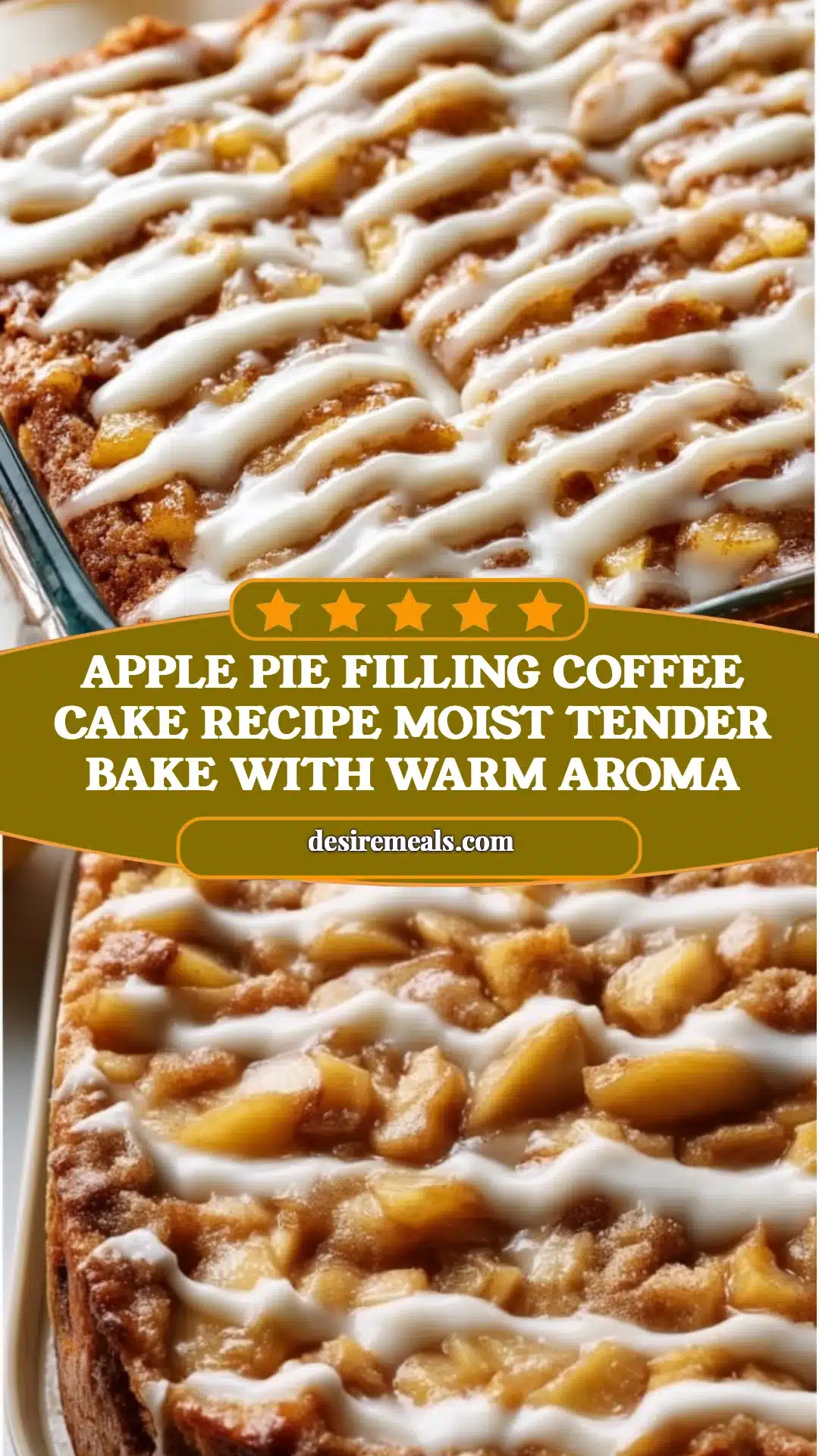 Apple Pie Filling Coffee Cake Recipe Moist Tender Bake with Warm Aroma