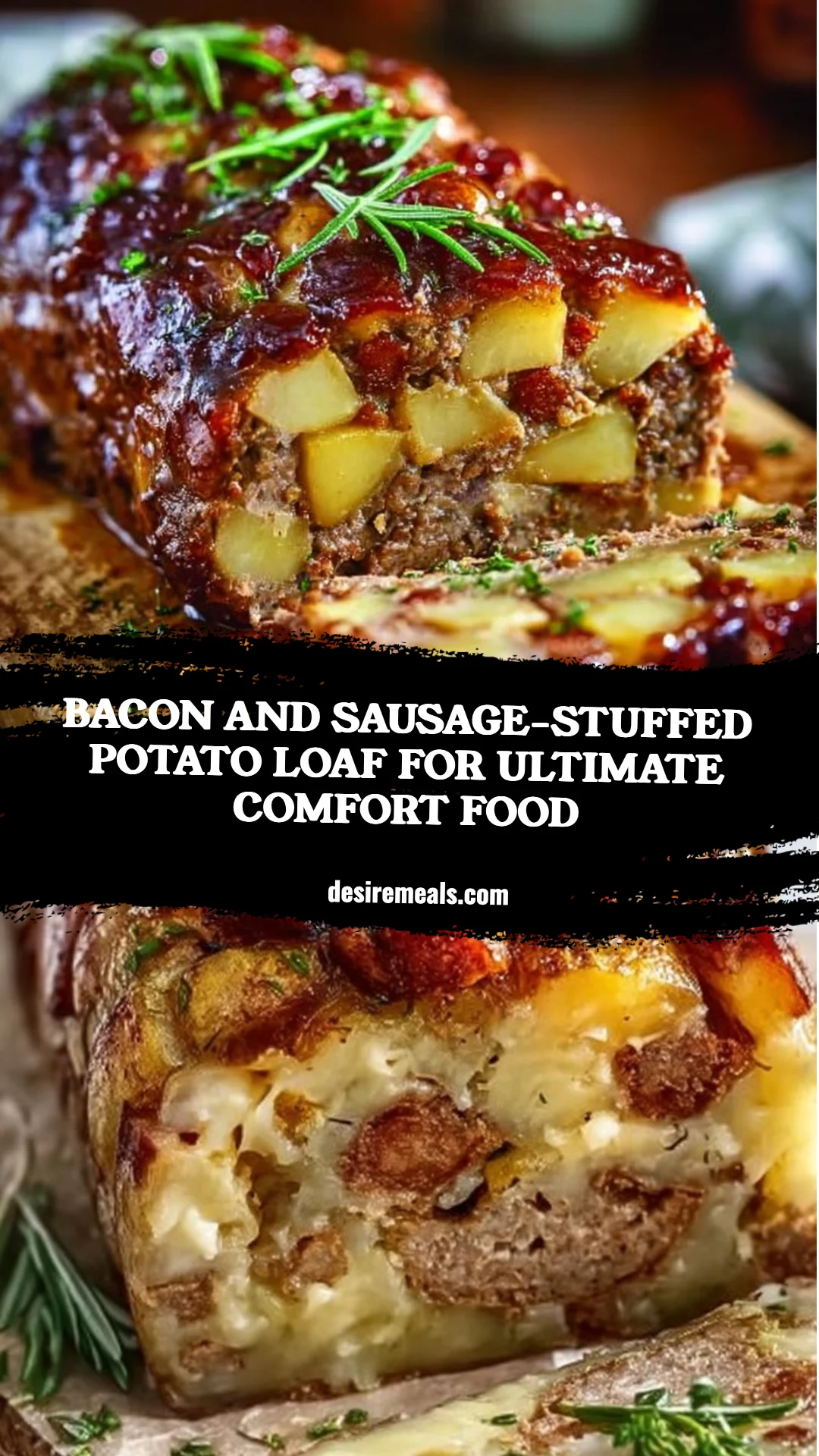 Bacon and Sausage-Stuffed Potato Loaf for Ultimate Comfort Food