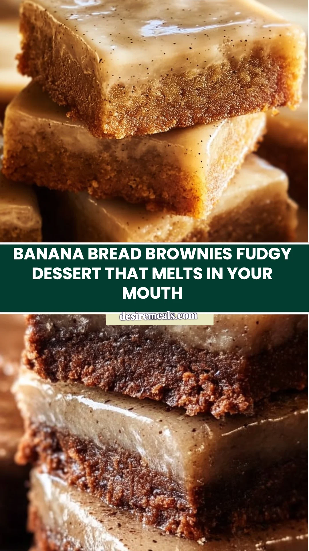 Banana Bread Brownies Fudgy Dessert That Melts in Your Mouth