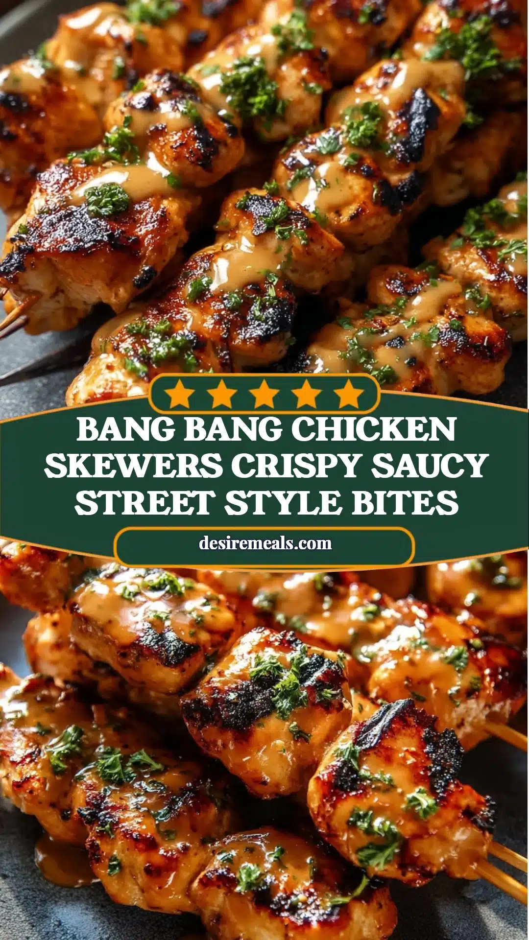 Bang Bang Chicken Skewers Crispy Saucy Street Style Bites