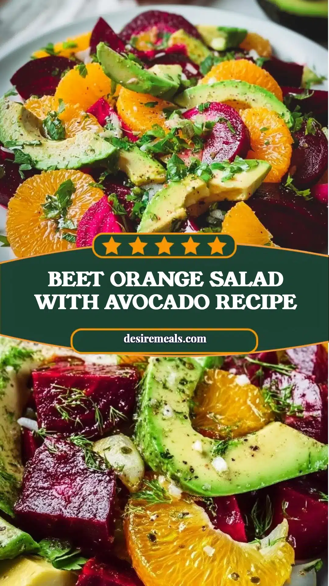 Beet Orange Salad with Avocado Recipe