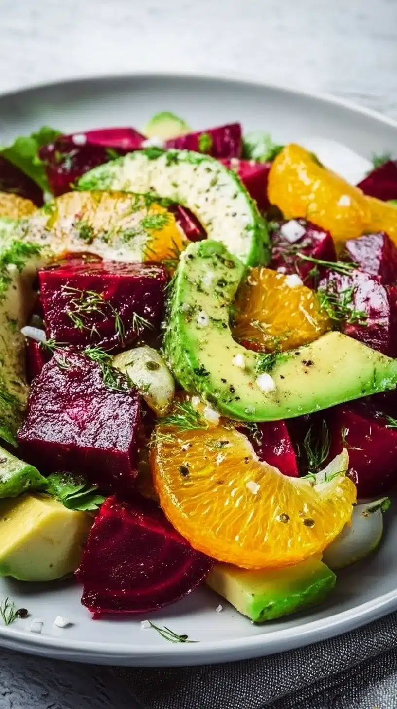 Beet Orange Salad with Avocado Recipe