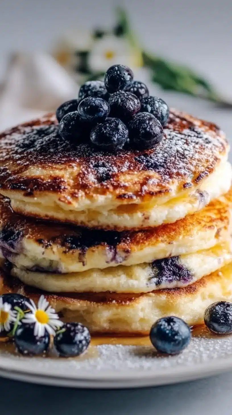 Blueberry Lemon Ricotta Pancakes Recipe