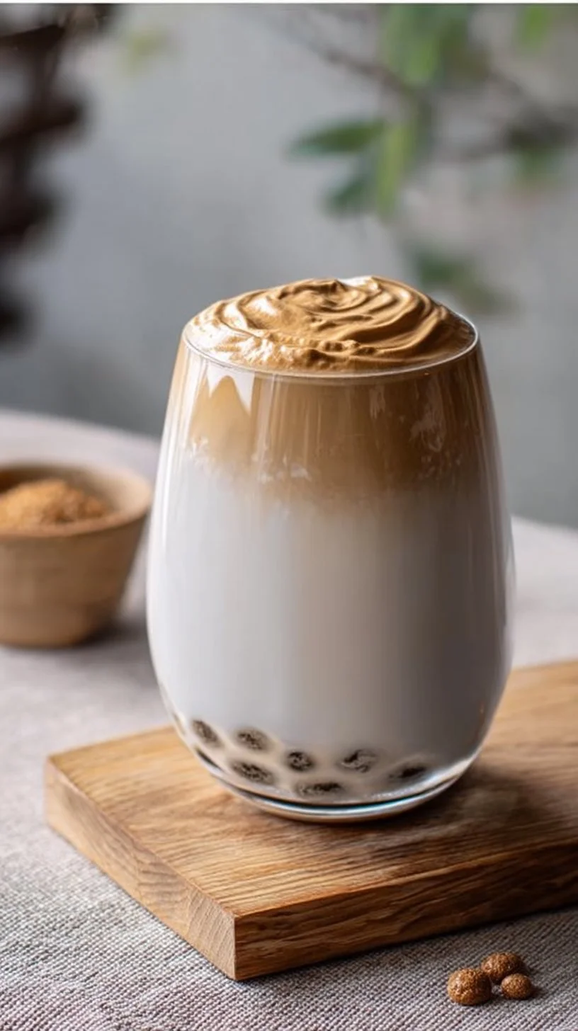 Brown Sugar Dalgona Milk Tea