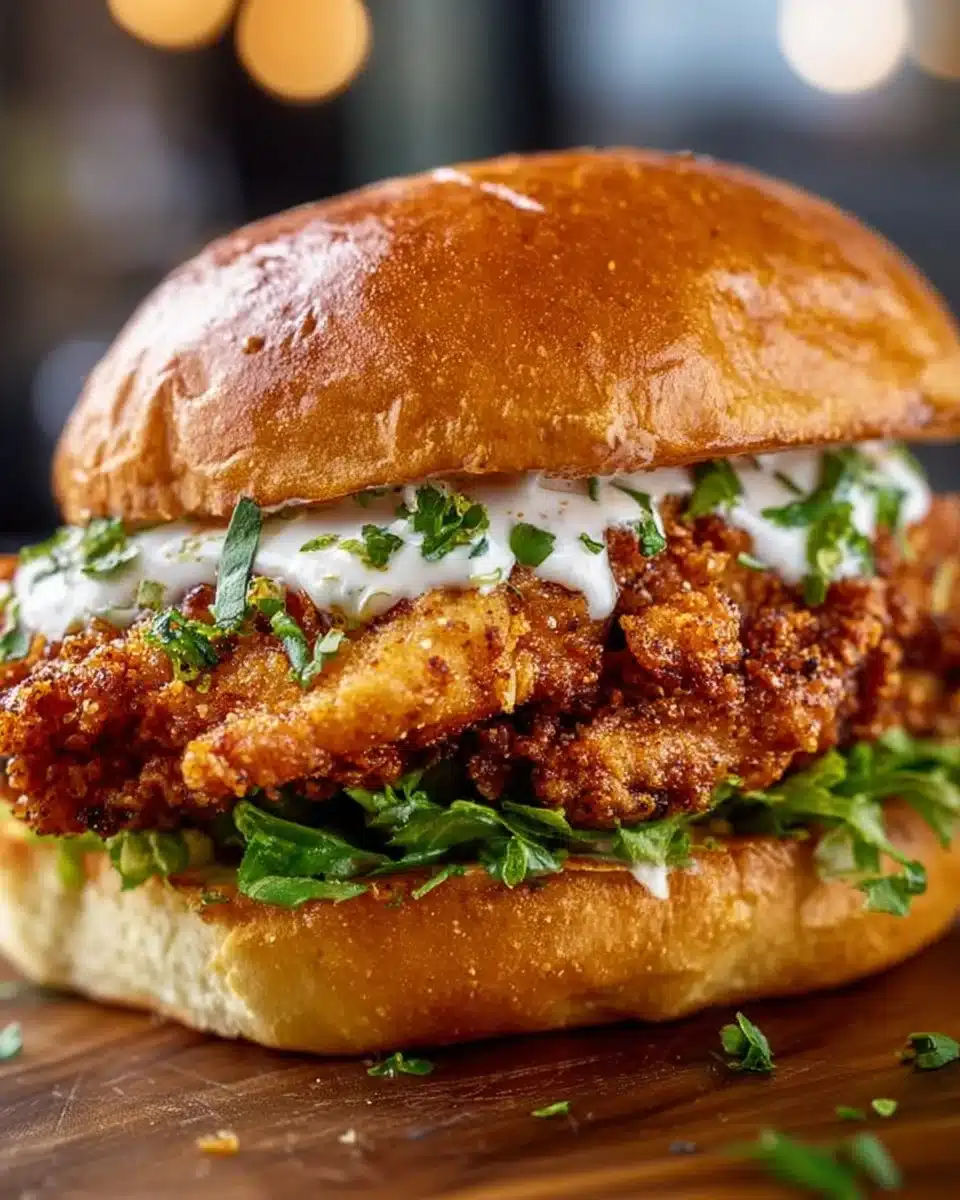 Cajun Crispy Chicken Sandwich with Garlic Aioli: Irresistibly Juicy!