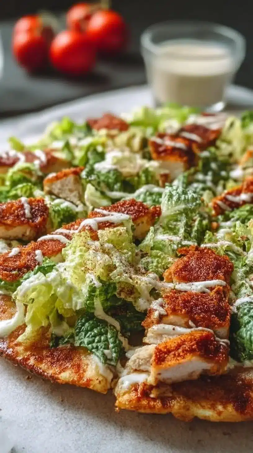 Chicken Caesar Salad Pizza