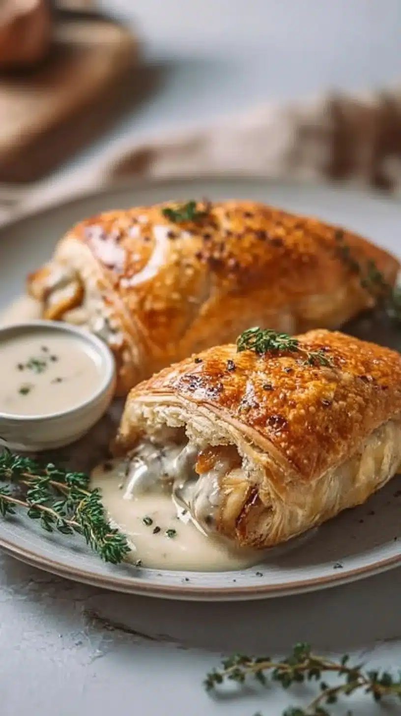 Chicken Wellington with Dijon Cream Sauce