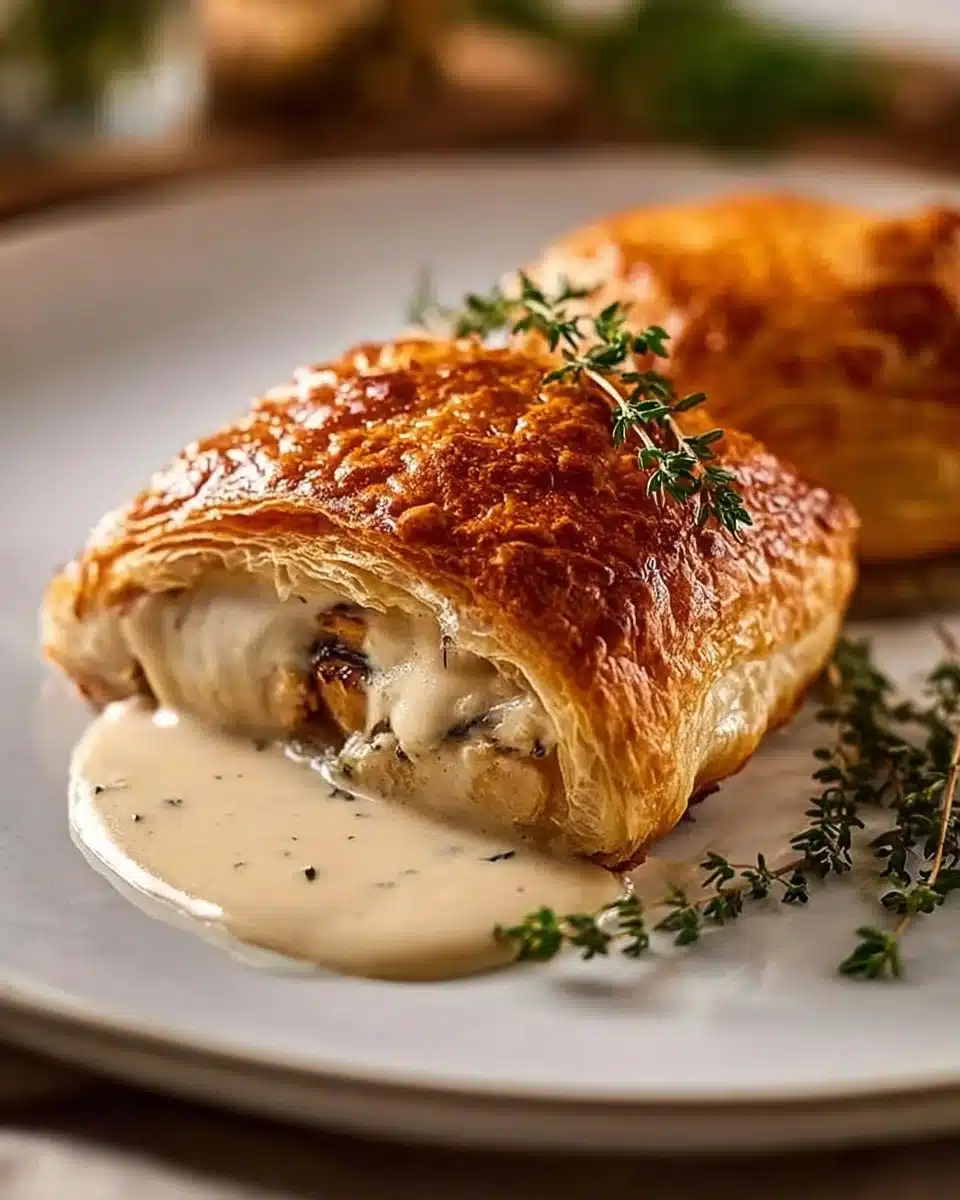 Chicken Wellington with Dijon Cream Sauce