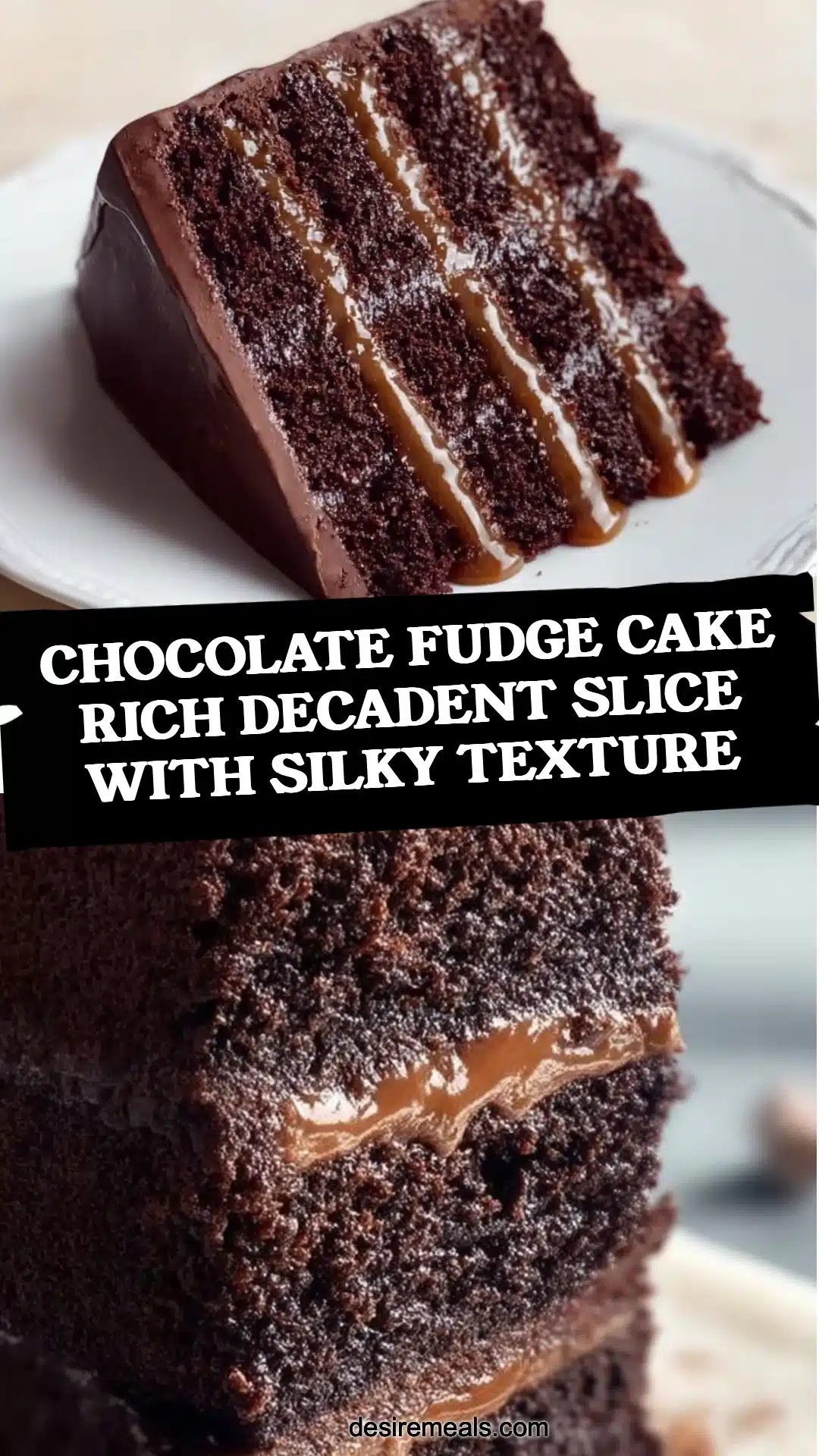 Chocolate Fudge Cake Rich Decadent Slice with Silky Texture