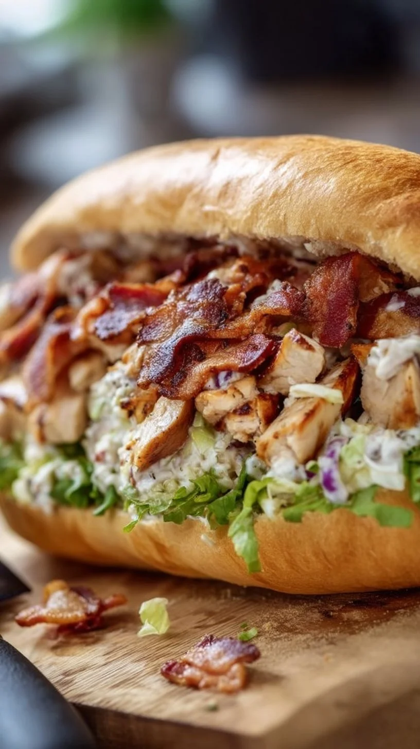 Chopped Chicken Bacon Ranch Sandwich