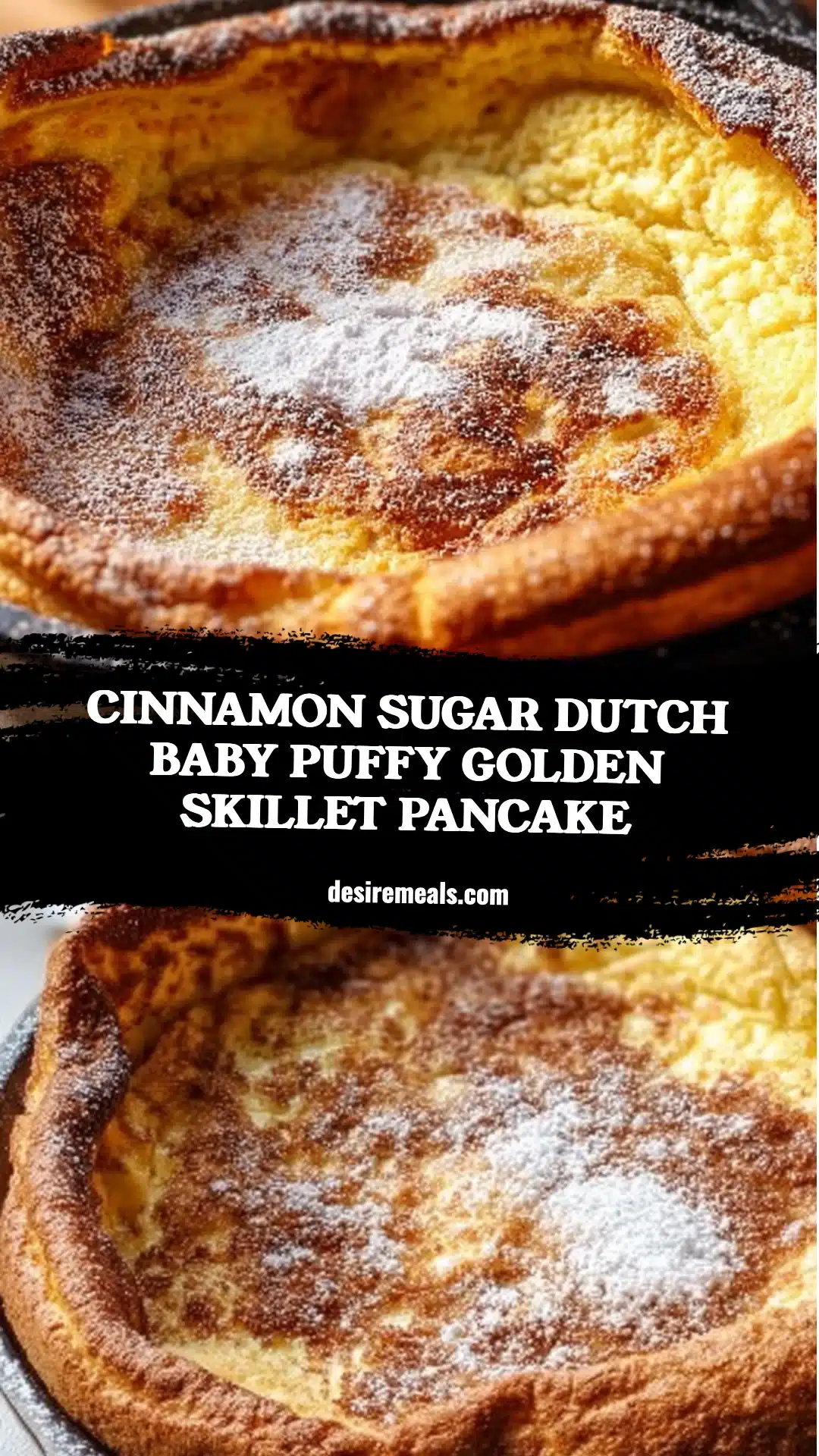 Cinnamon Sugar Dutch Baby Puffy Golden Skillet Pancake