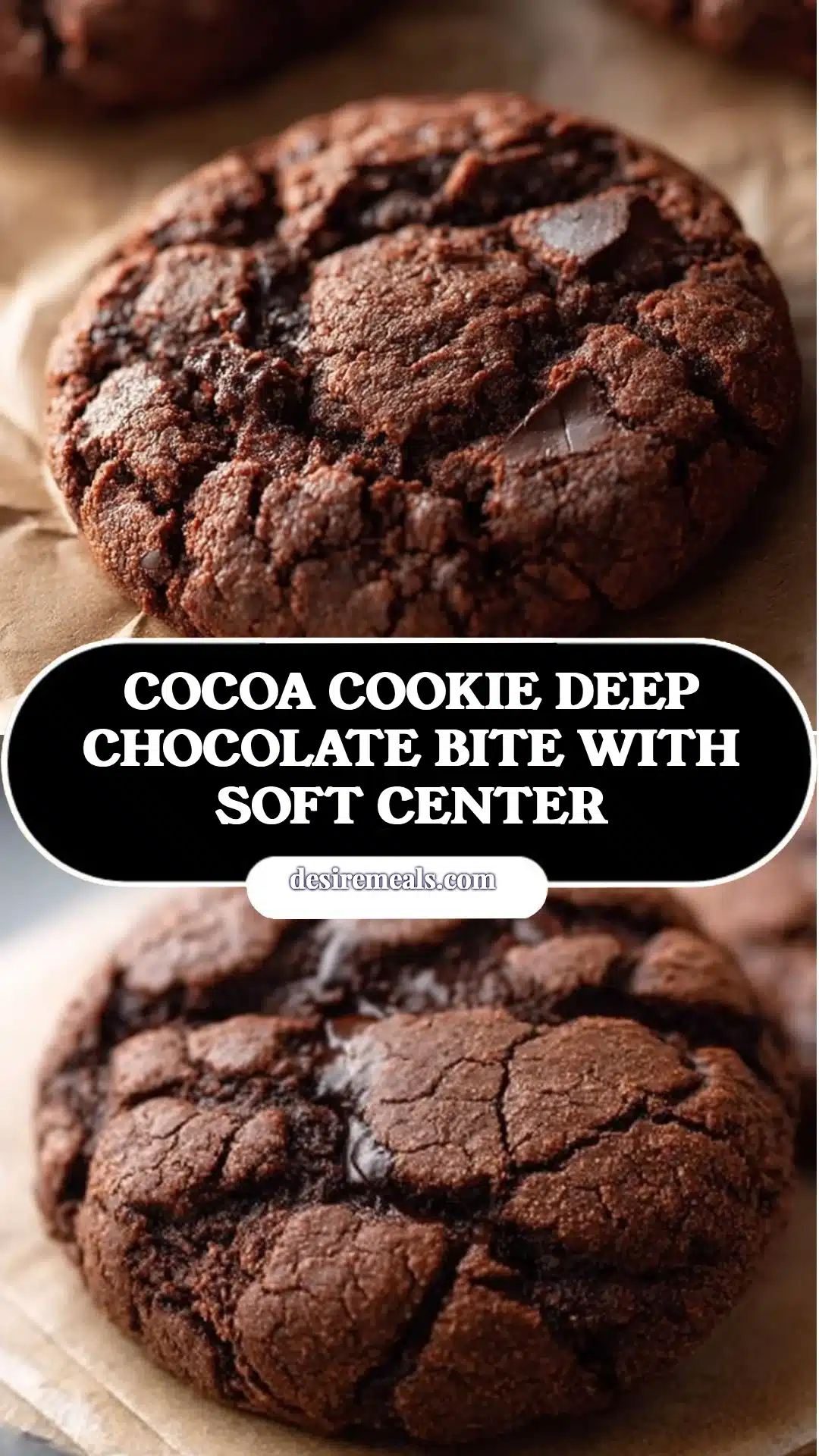 Cocoa Cookie Deep Chocolate Bite with Soft Center