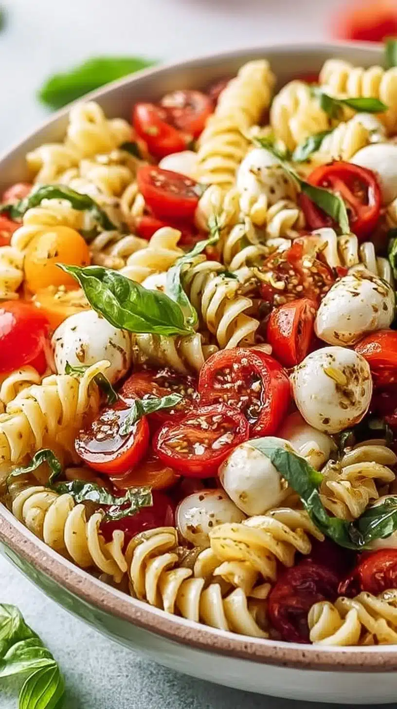Colorful Caprese Pasta Salad
