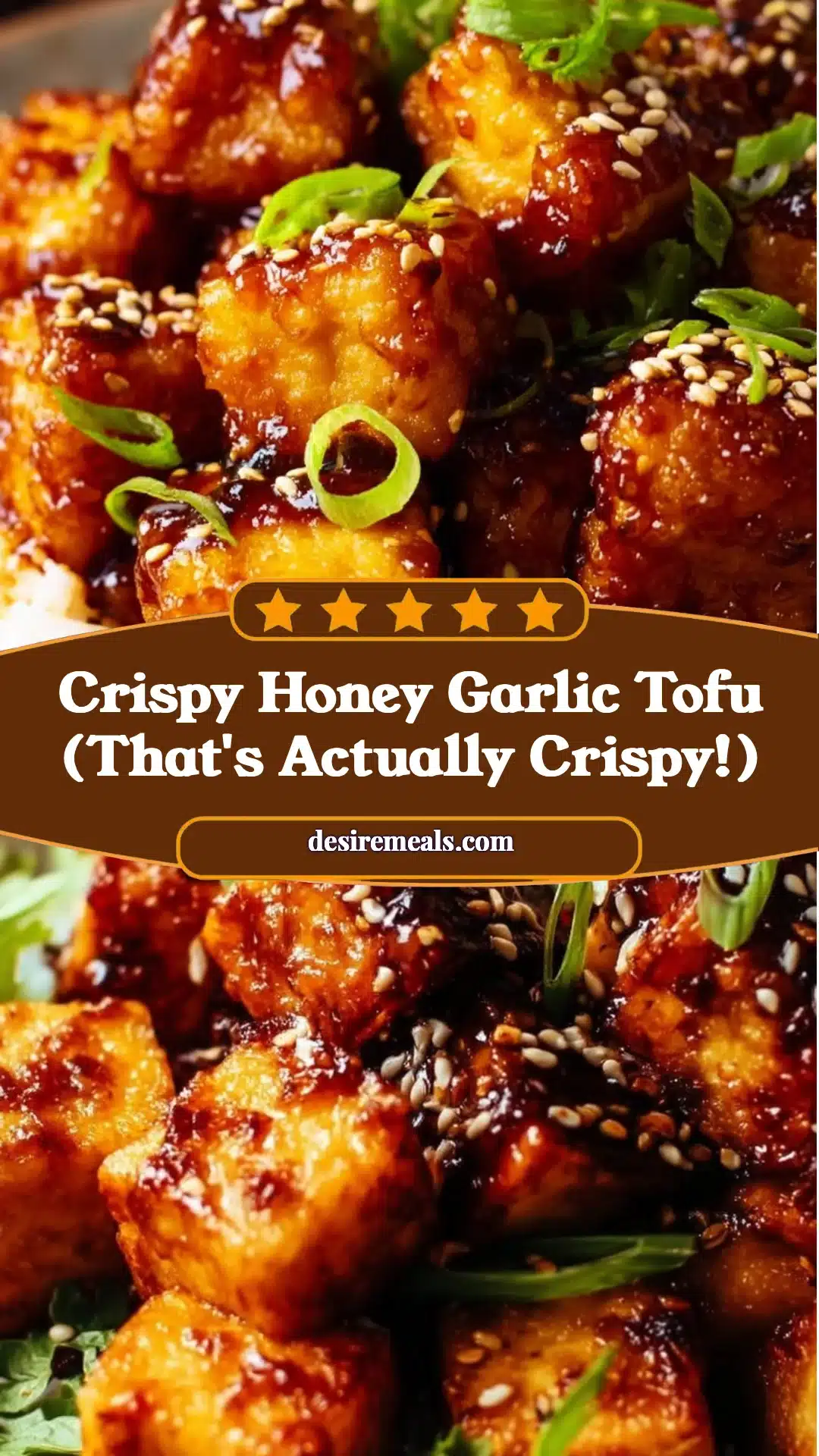 Crispy Honey Garlic Tofu (That's Actually Crispy!)