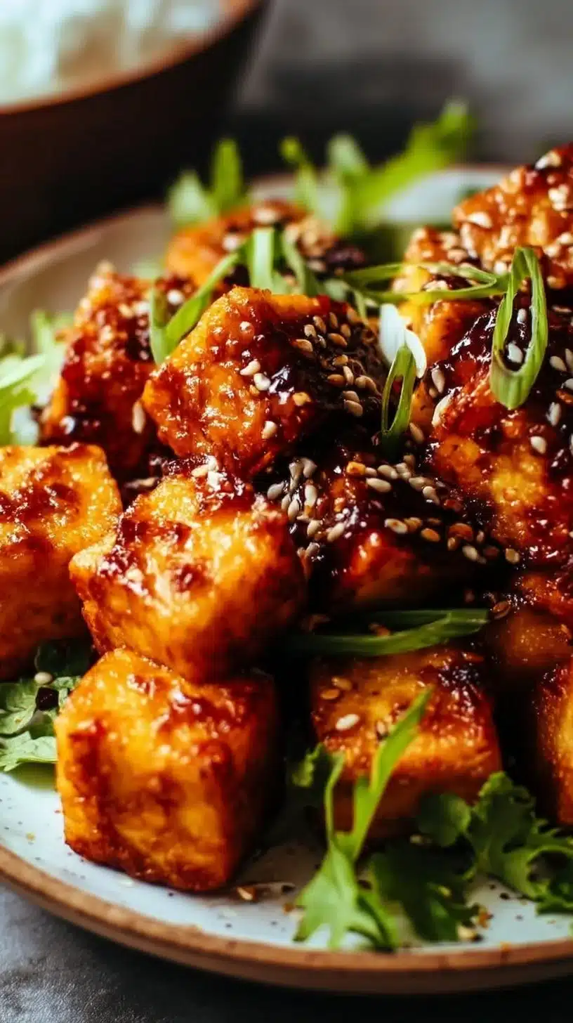 Crispy Honey Garlic Tofu (That's Actually Crispy!)
