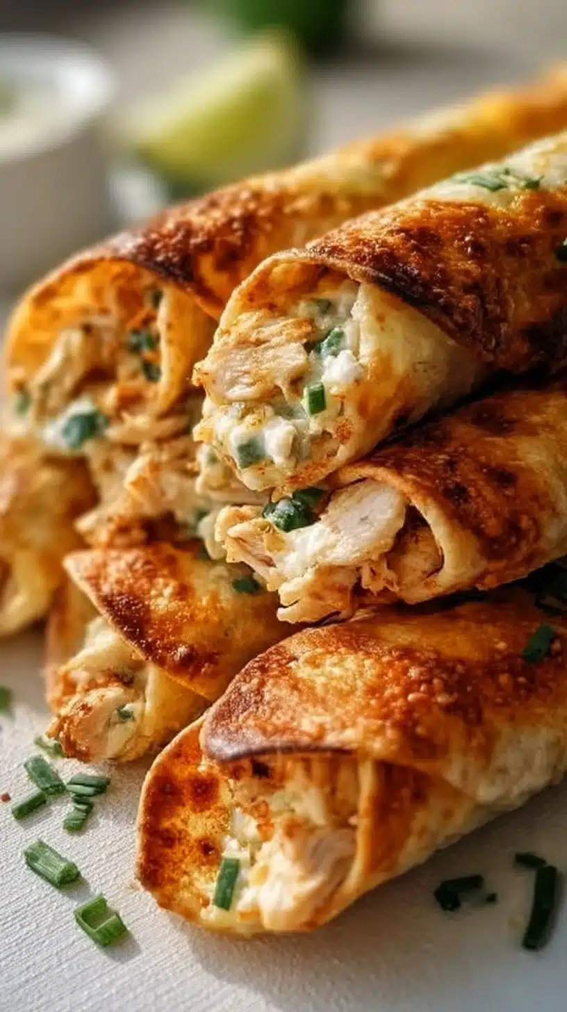 Delicious Jalapeno Popper Chicken Taquitos for Cozy Nights