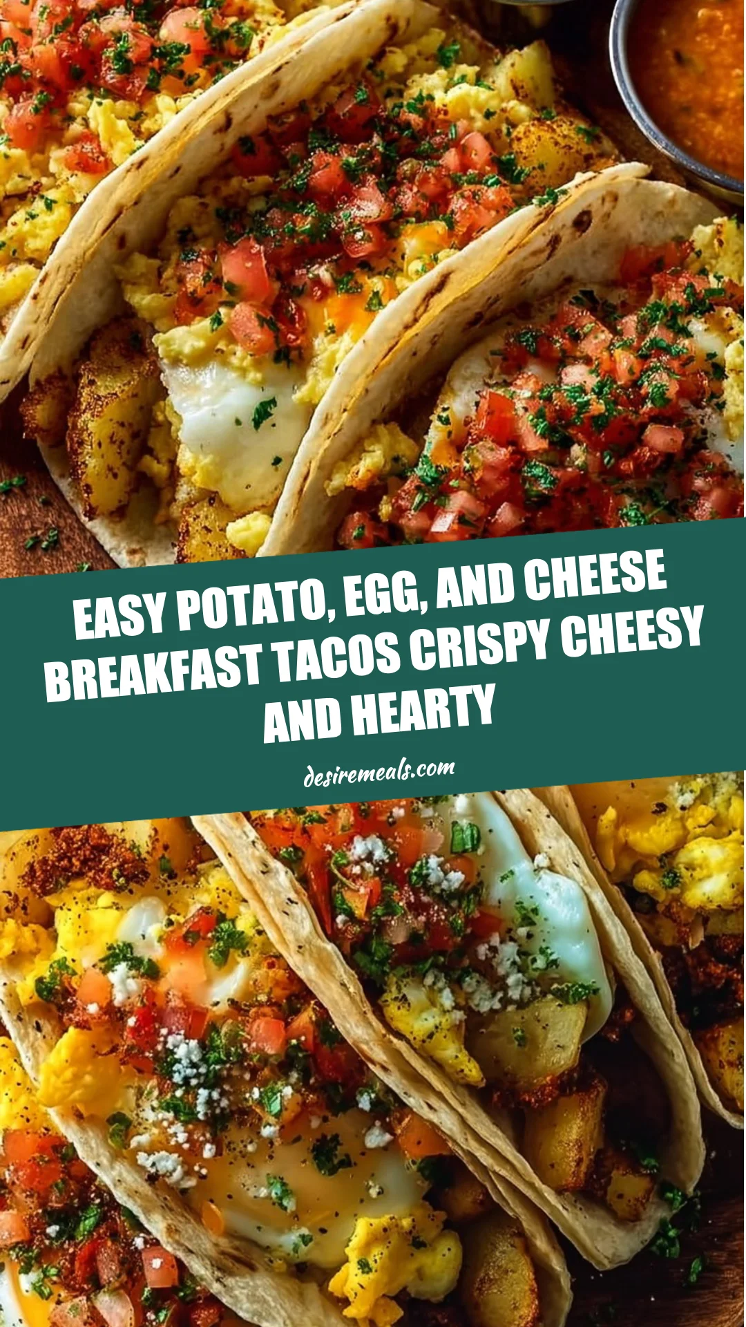 Easy Potato, Egg, and Cheese Breakfast Tacos Crispy Cheesy and Hearty