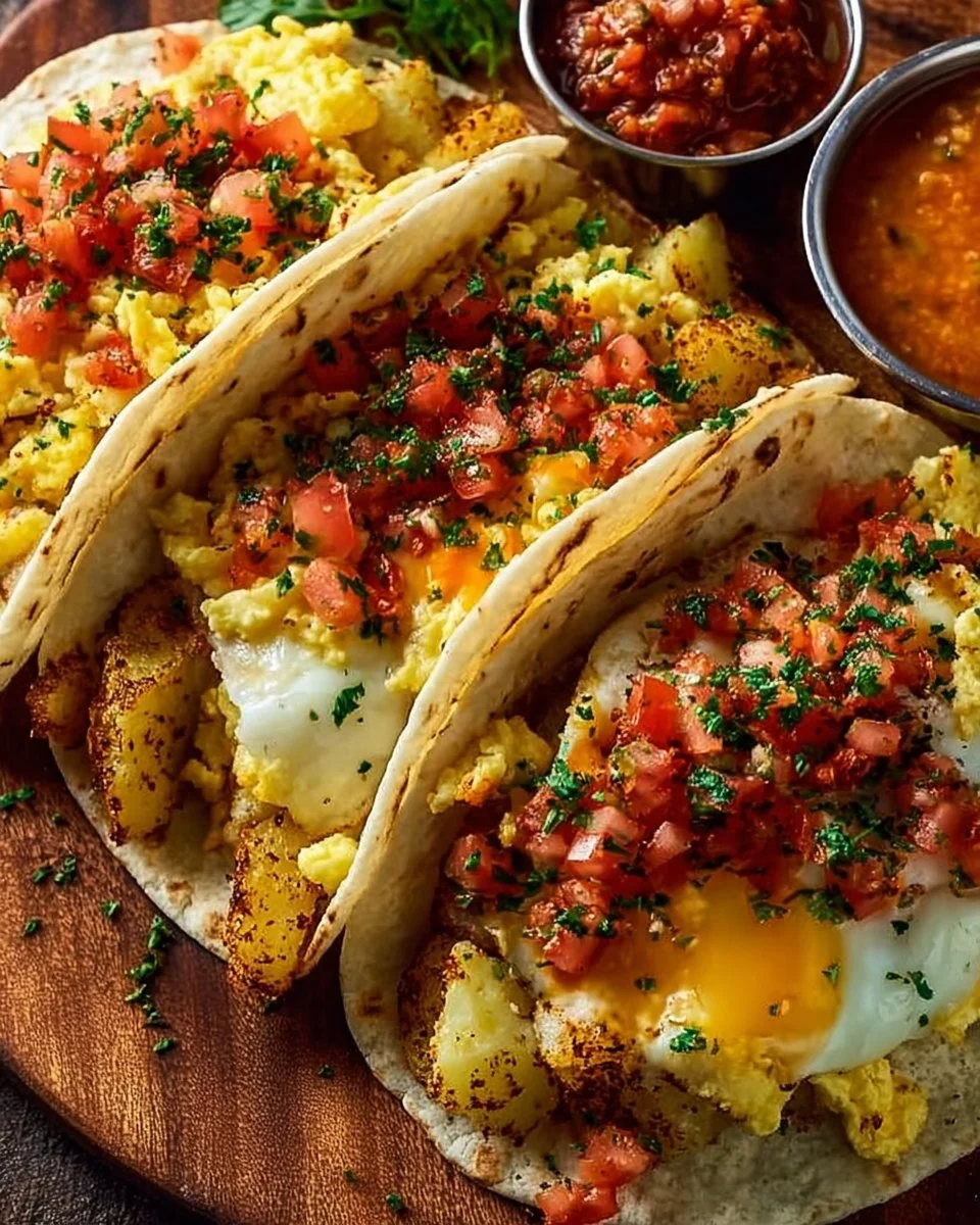 Easy Potato, Egg, and Cheese Breakfast Tacos