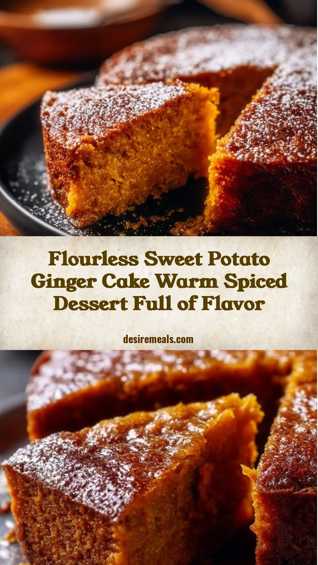 Flourless Sweet Potato Ginger Cake Warm Spiced Dessert Full of Flavor
