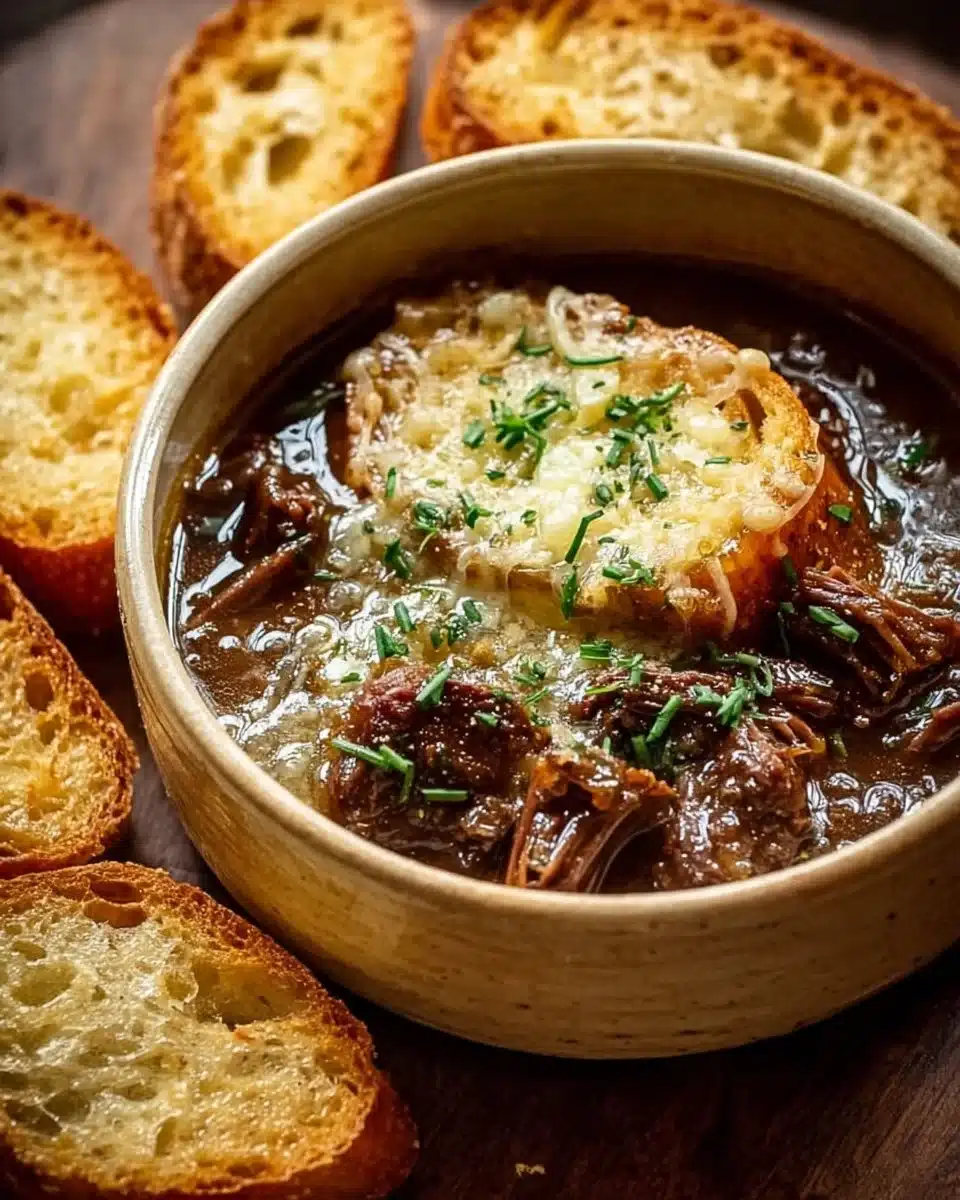 French Onion Beef Short Rib Soup