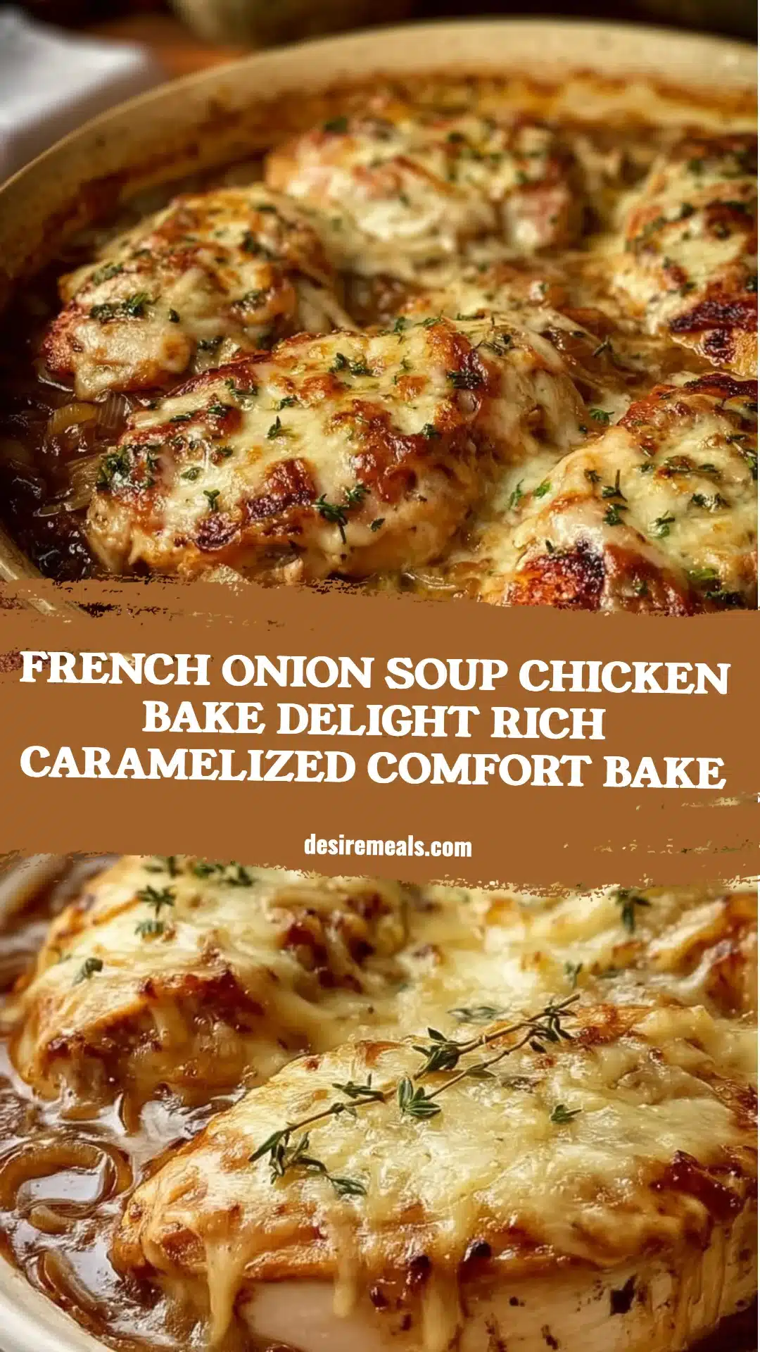 French Onion Soup Chicken Bake Delight Rich Caramelized Comfort Bake