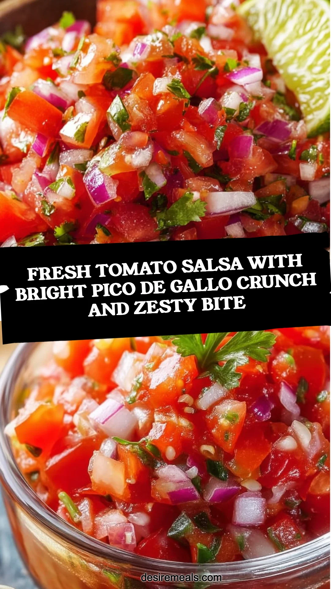 Fresh Tomato Salsa with bright pico de gallo crunch and zesty bite