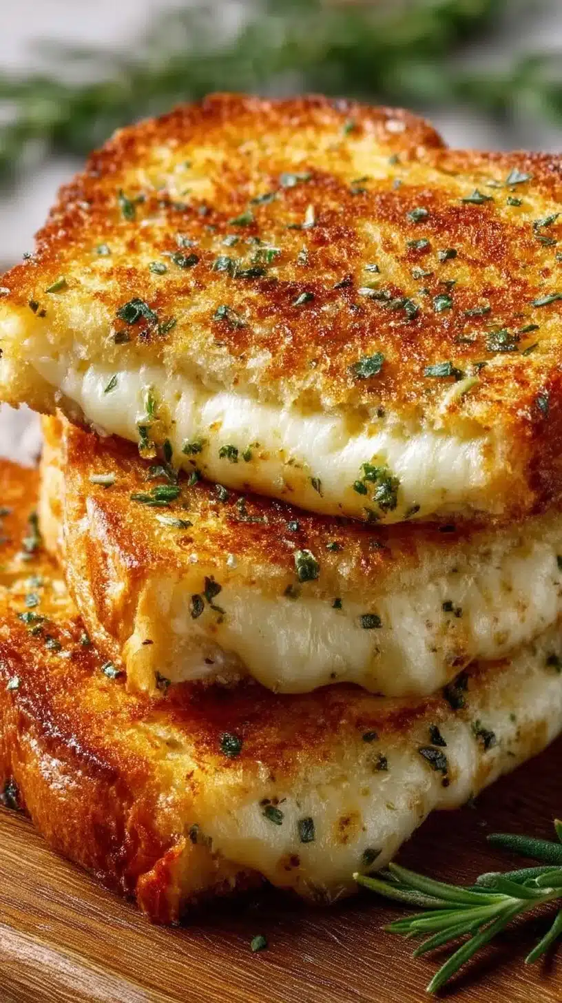 Garlic Bread Grilled Cheese