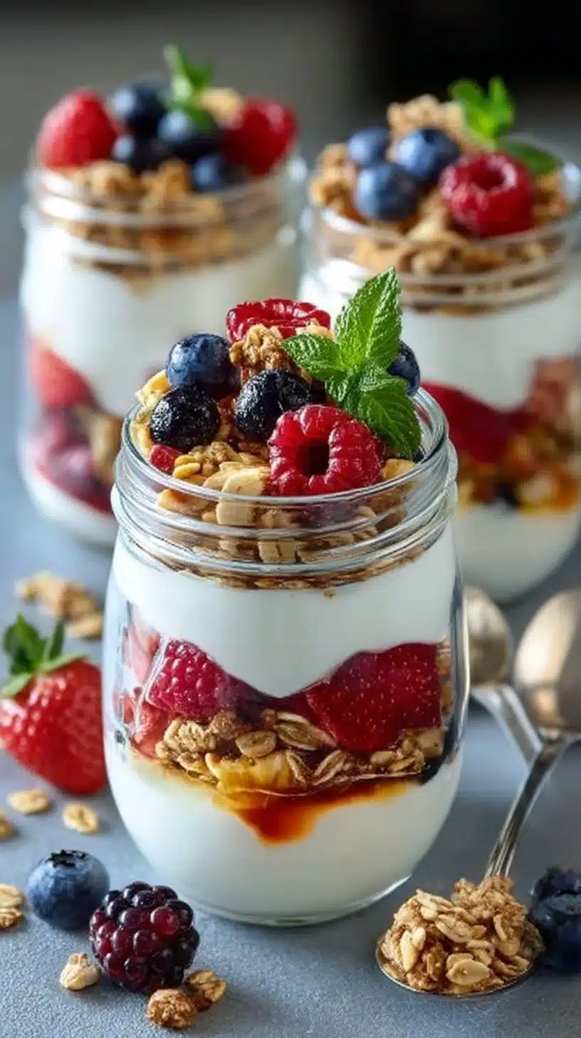 Greek Yogurt Parfait Jars Delight