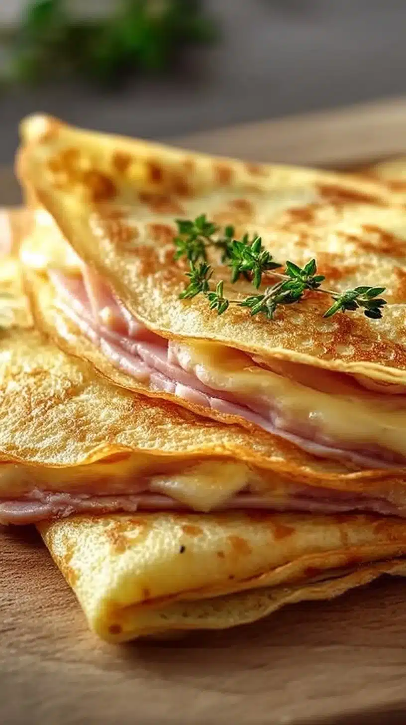 Ham Cheese French Crêpes