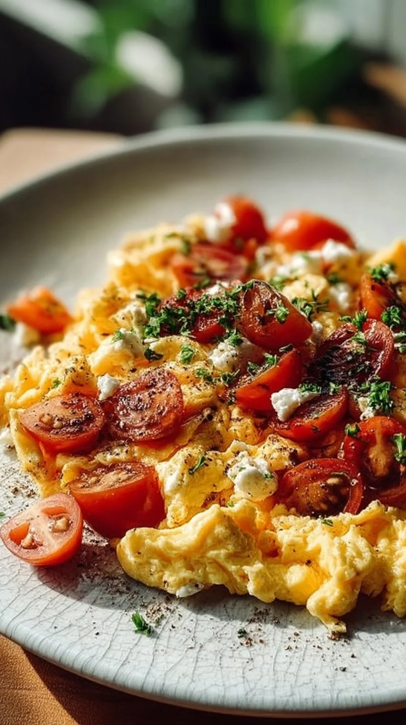 Healthy Mediterranean Scrambled Eggs for a Vibrant Morning Boost