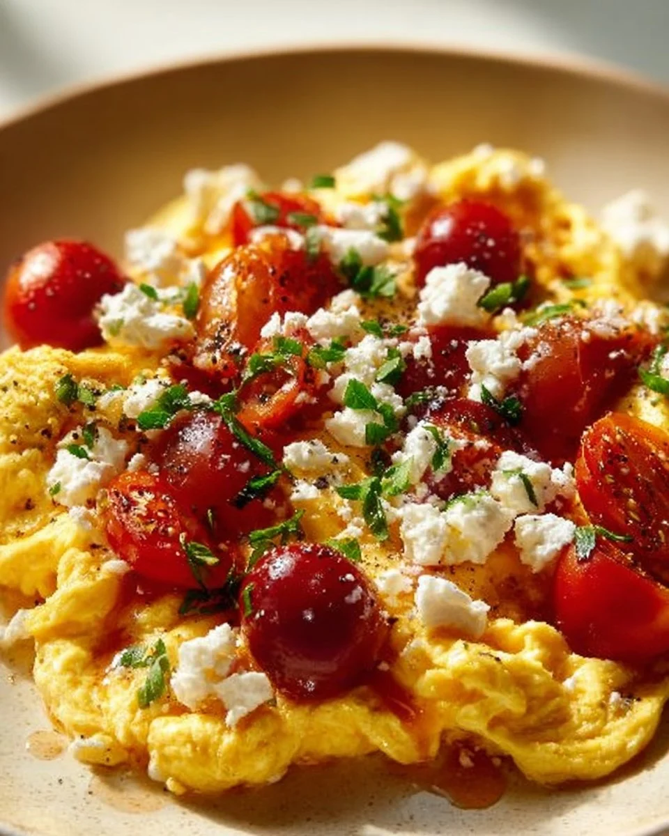 Healthy Mediterranean Scrambled Eggs for a Vibrant Morning Boost