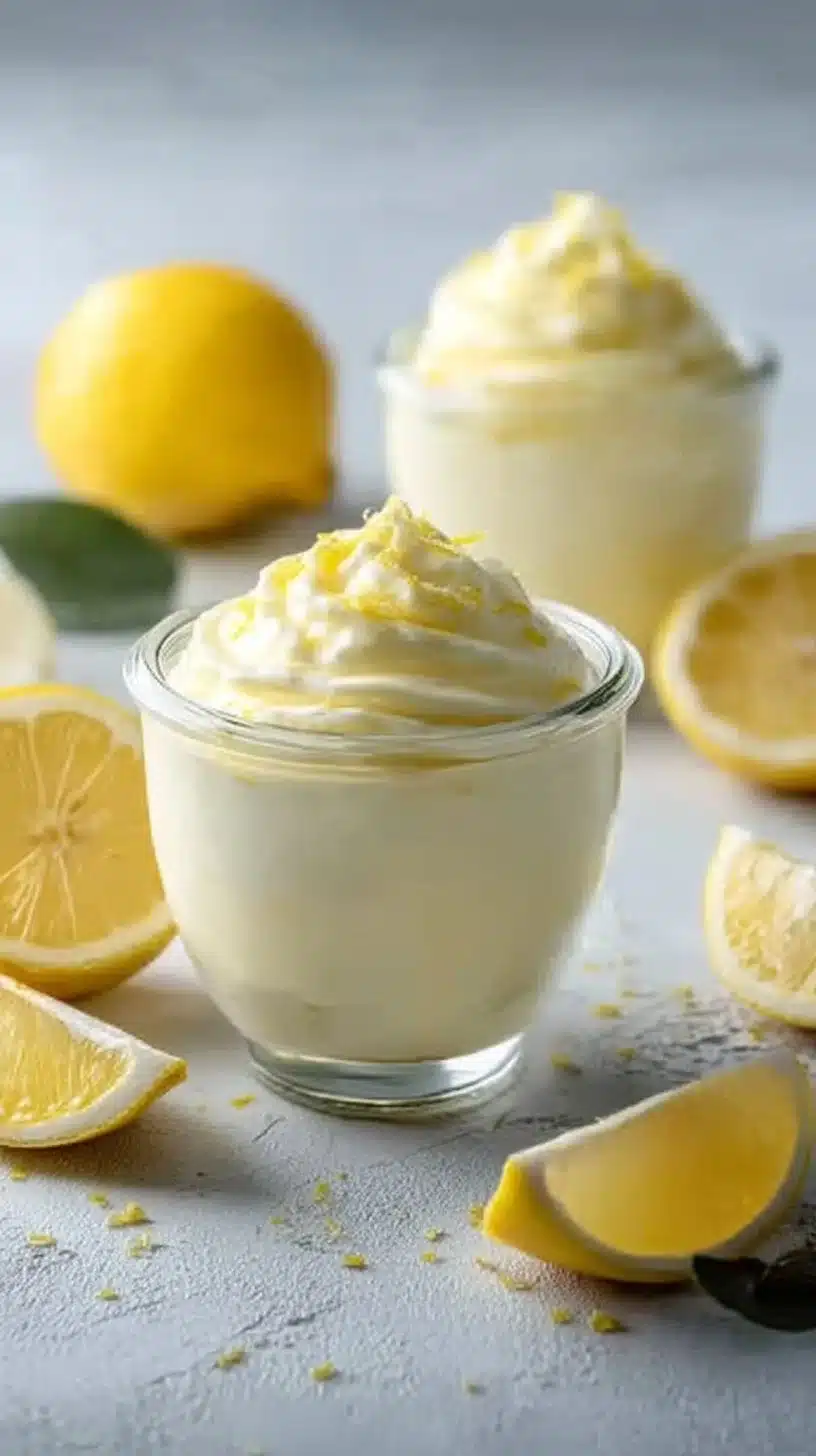 High Protein Lemon Cottage Cheese Pudding