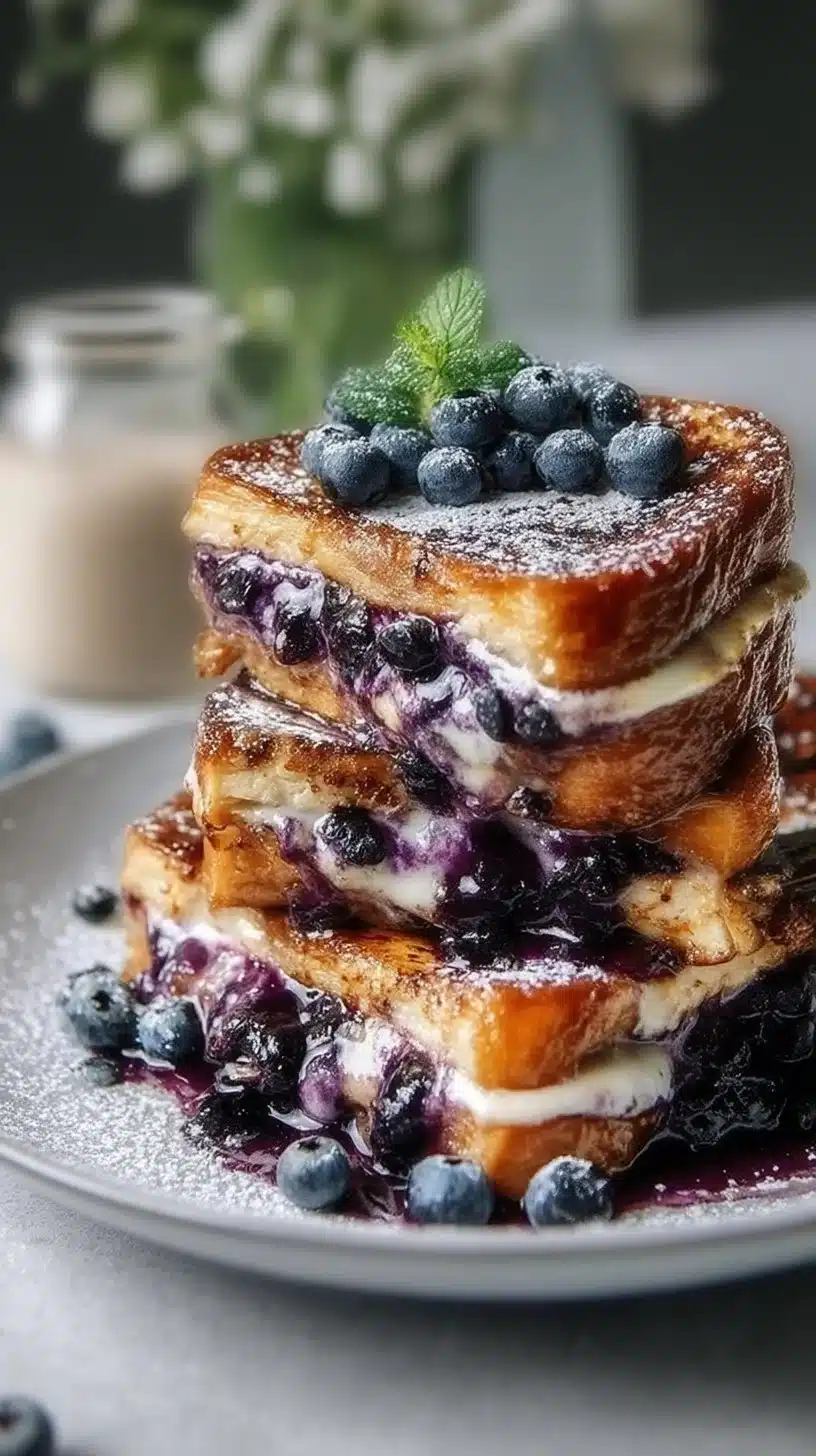 How to Make Blueberry Cheesecake Stuffed French Toast at Home