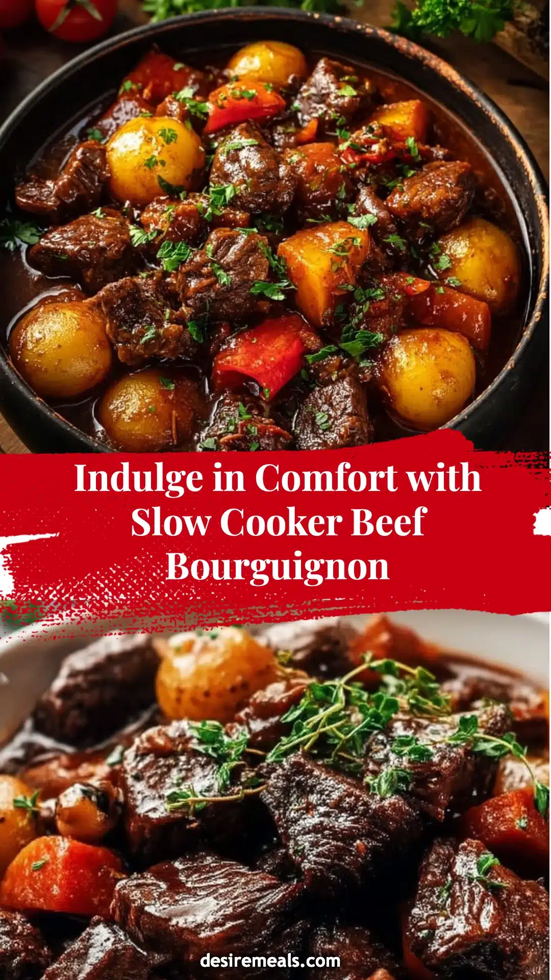 Indulge in Comfort with Slow Cooker Beef Bourguignon