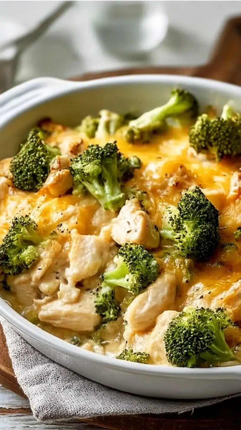 Indulgent Keto Cheesy Crockpot Chicken and Broccoli Casserole