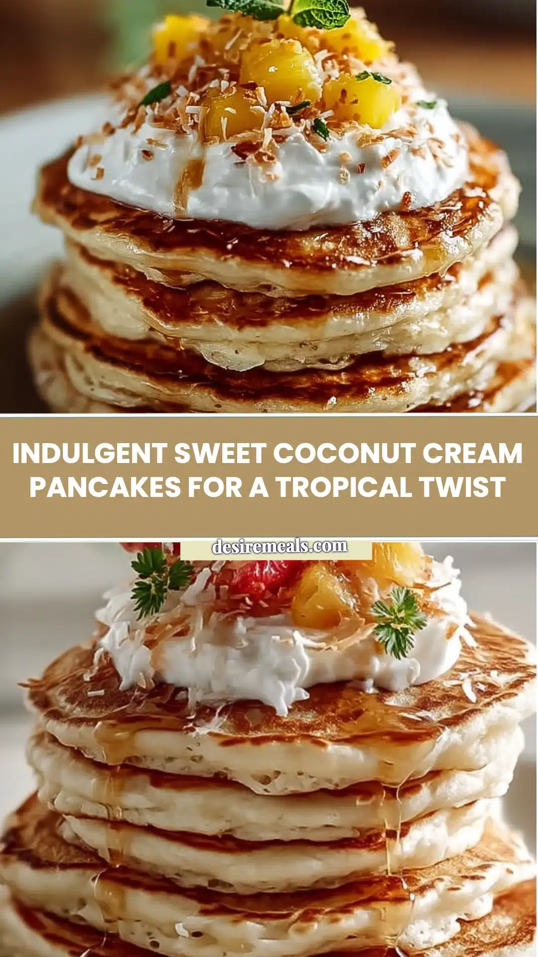 Indulgent Sweet Coconut Cream Pancakes for a Tropical Twist