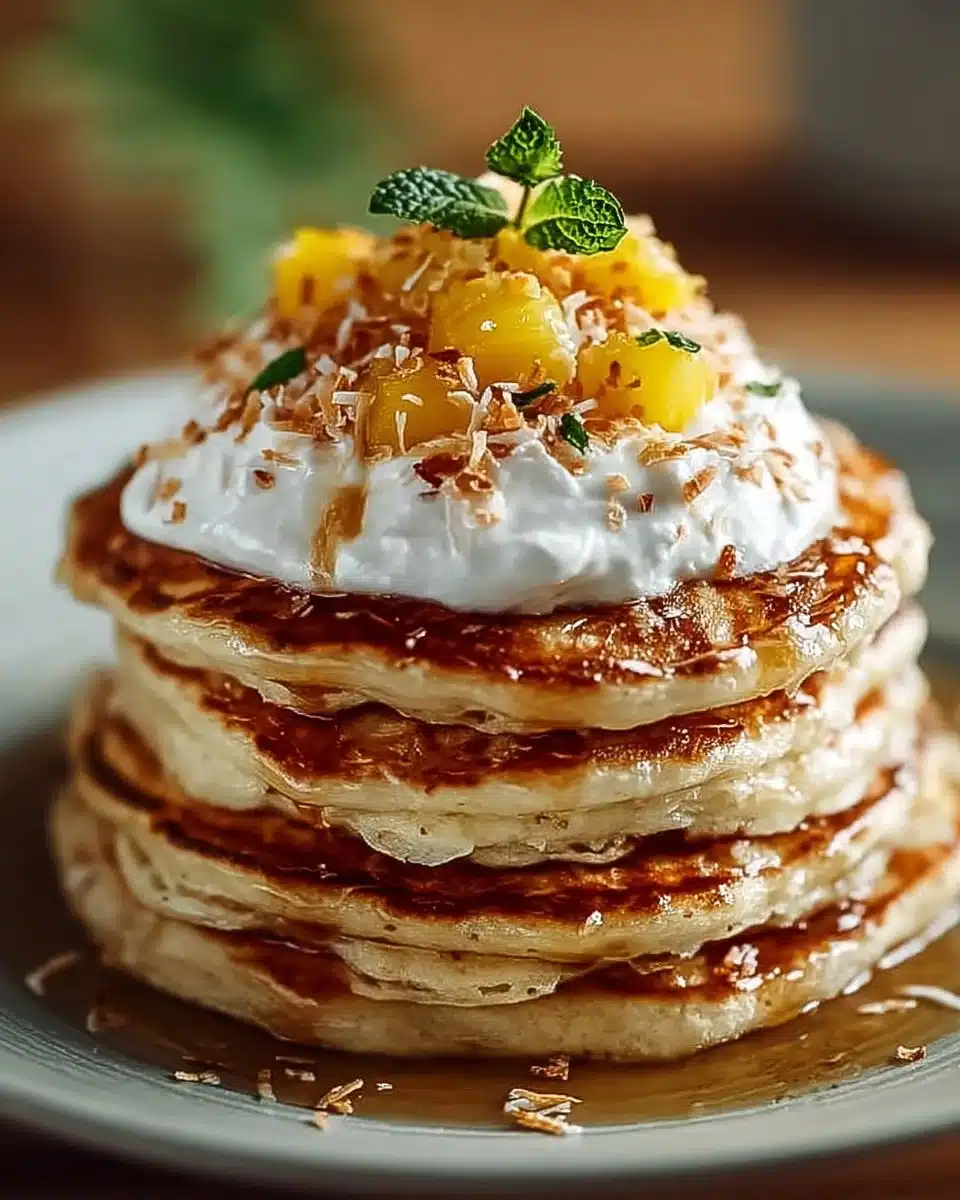 Indulgent Sweet Coconut Cream Pancakes for a Tropical Twist