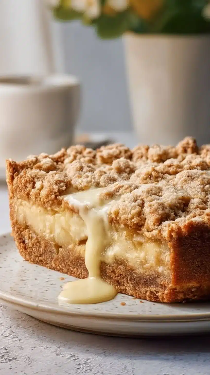 Irish Apple Cake with Custard and Oat Streusel Recipe
