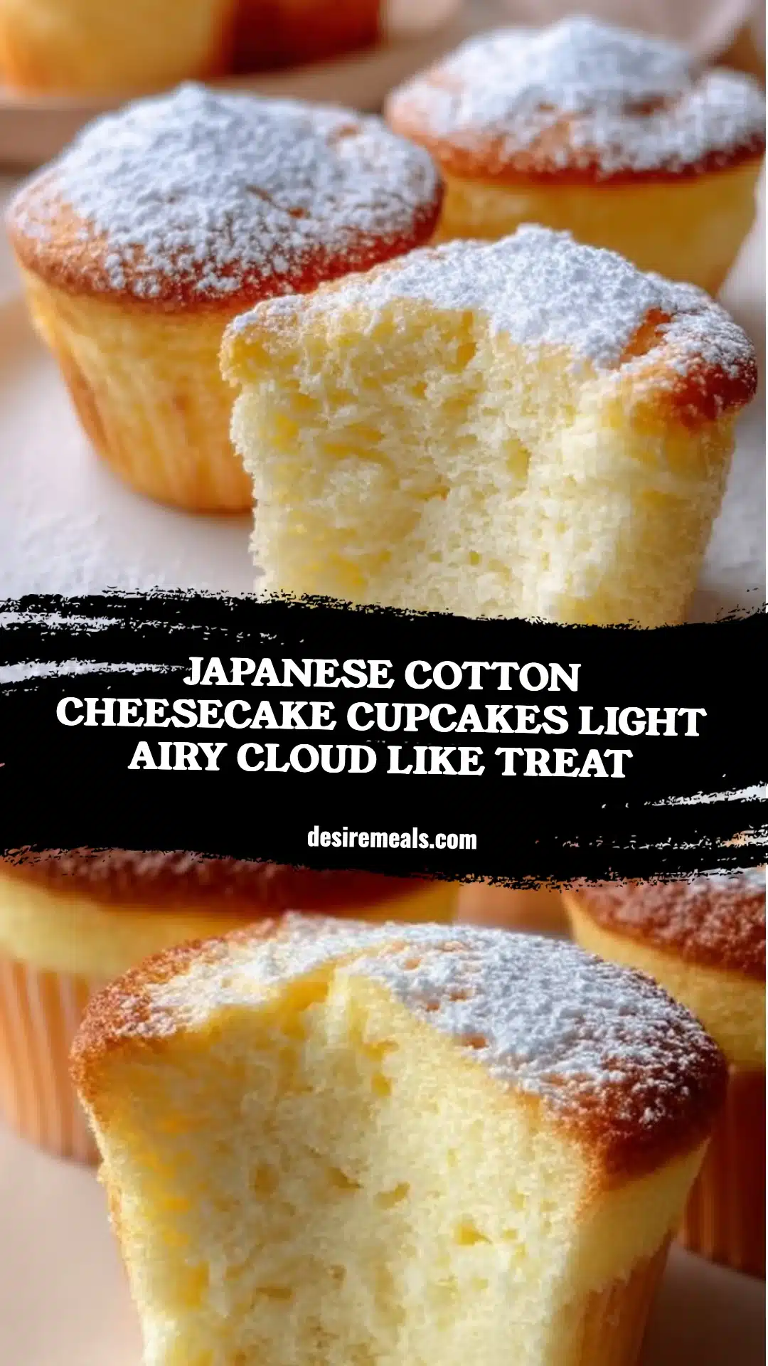 Japanese Cotton Cheesecake Cupcakes Light Airy Cloud Like Treat