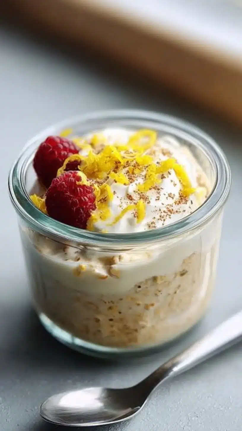 Lemon Cheesecake Overnight Oats