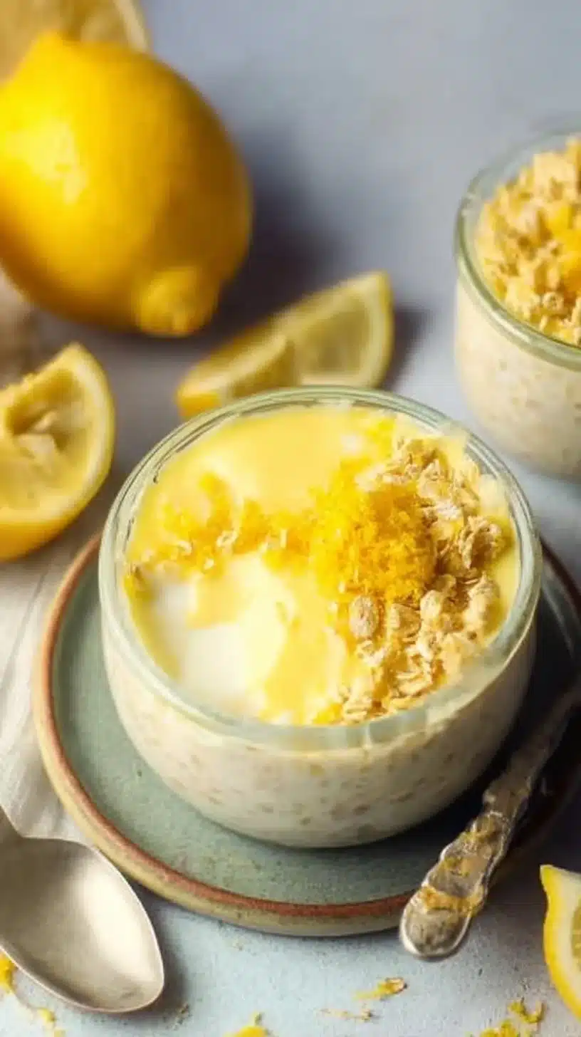 Lemon Cheesecake Overnight Oats