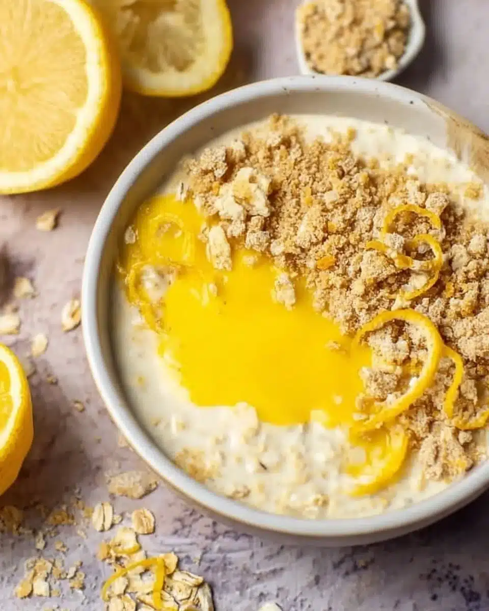 Lemon Cheesecake Overnight Oats