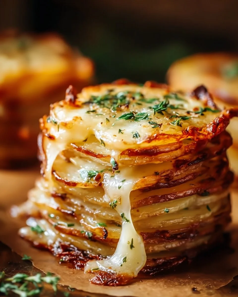 Melt-in-Your-Mouth Crispy Cheesy Potato Stacks Delight