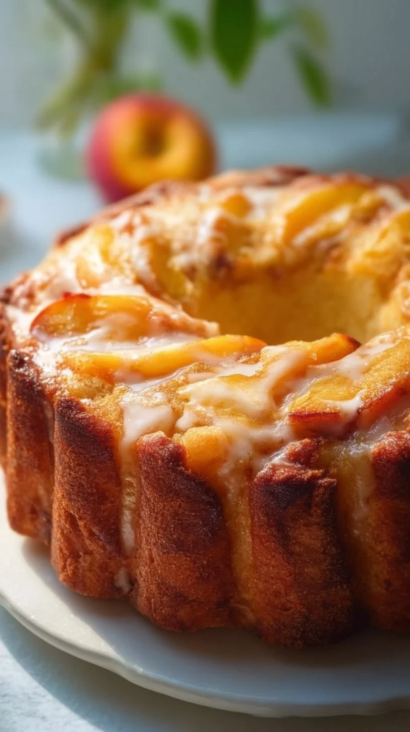 Peach Cobbler Pound Cake Recipe (Easy & Moist)