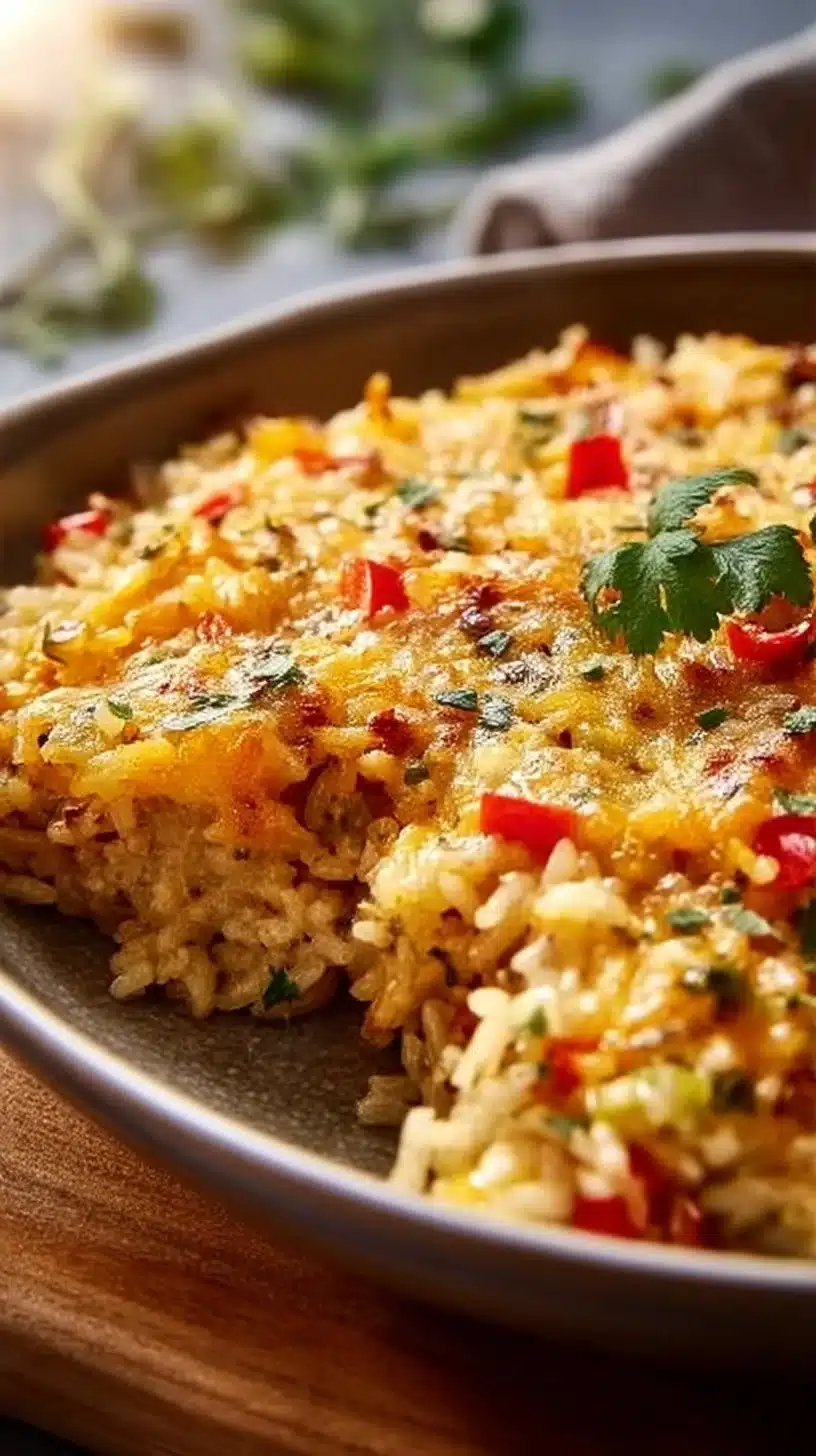 Pepper Jack Rice Bake