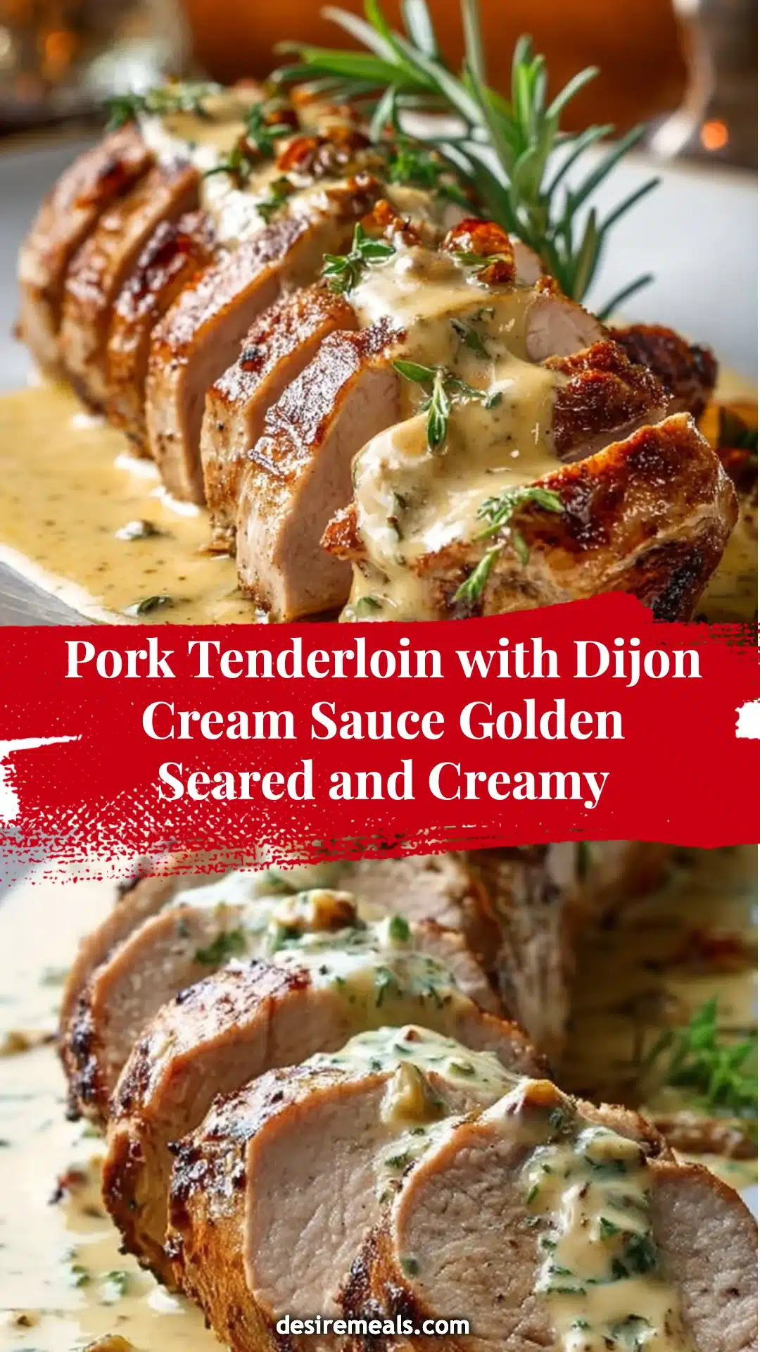 Pork Tenderloin with Dijon Cream Sauce Golden Seared and Creamy