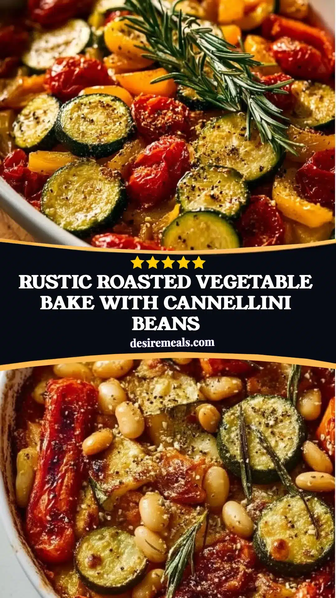 Rustic Roasted Vegetable Bake with Cannellini Beans