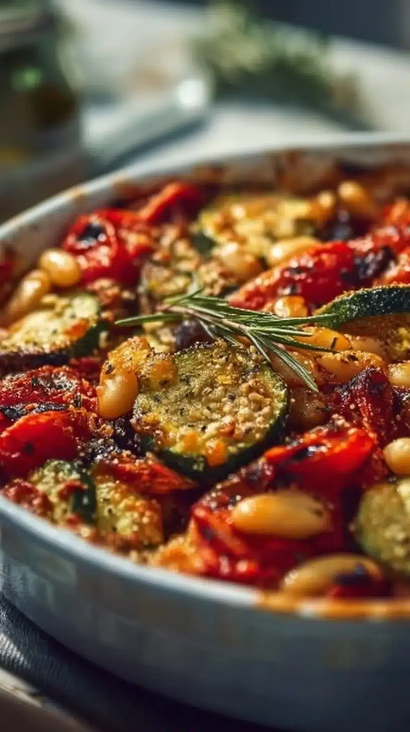 Rustic Roasted Vegetable Bake with Cannellini Beans